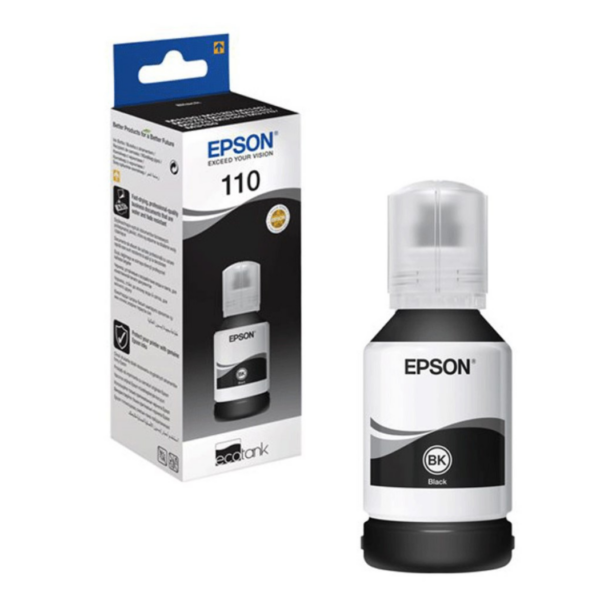 Epson 110 / C13T03P14A must tint, 6000 lehekülge – pikaajaline ja kvaliteetne trükkimine.