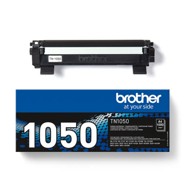 Brother TN-1050 originaalne toonerikassett – 1000 lehekülge kvaliteetset mustvalget printimist.