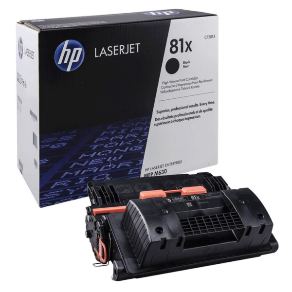 HP 81X (CF281X) suuremahuline must toonerikassett, 25 000 lehekülge, kvaliteetne ja usaldusväärne printimine.