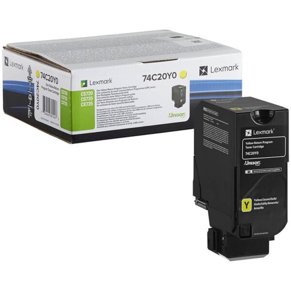 Lexmark CS720, CS/CX725 (74C20Y0) kollane tooner 3000lk