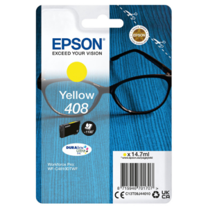 Epson 408 (C13T09J440) kollane tint 1100 lehekülge – selged ja erksad värvid igas trükis