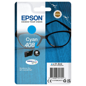 Epson 408 (C13T09J240) tsüaan tint 1100 lehekülge – erksad ja täpsed sinised toonid trükkimiseks