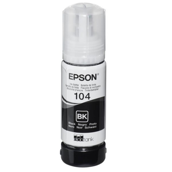 Epson 104 must tindipudel, 4500 lk – selge ja vastupidav trükk