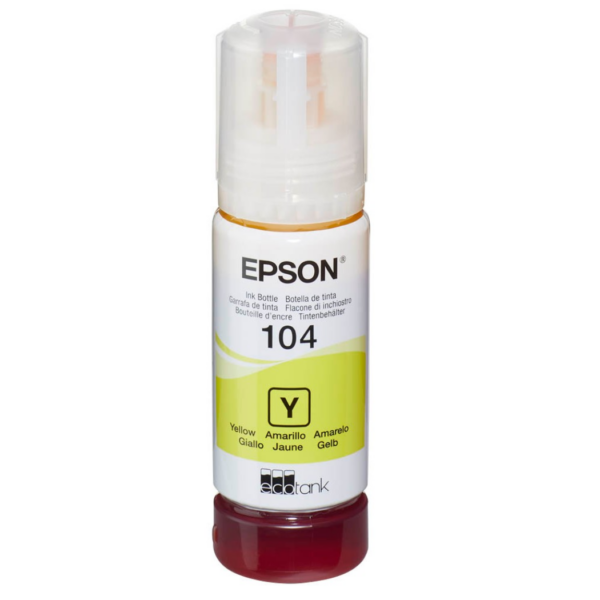 Epson 104 kollane tint, 7500 lk – kvaliteetne ja ökonoomne trükk.