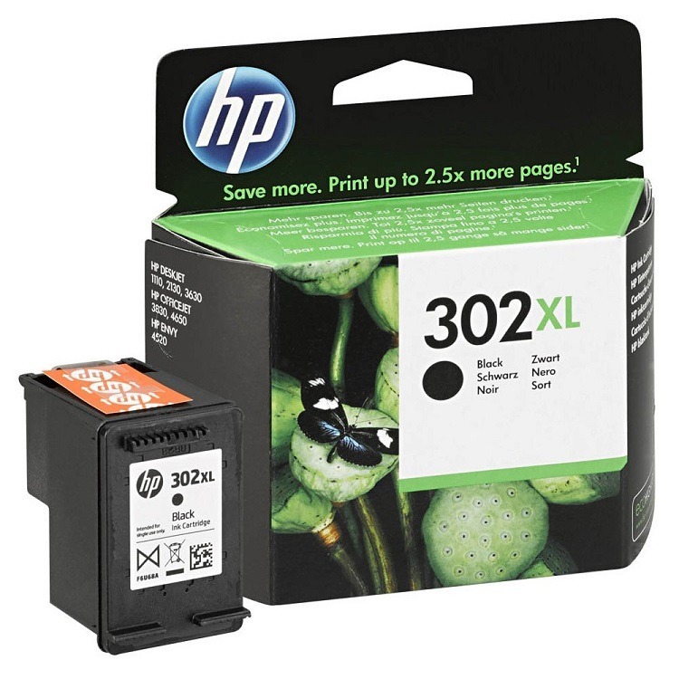 HP 302XL (F6U68AE) must suur tindikassett 480lk