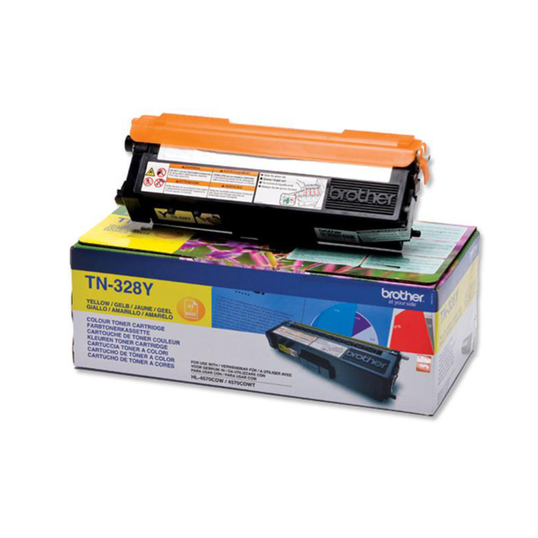 Brother TN-328 kollane originaaltooner 6000lk