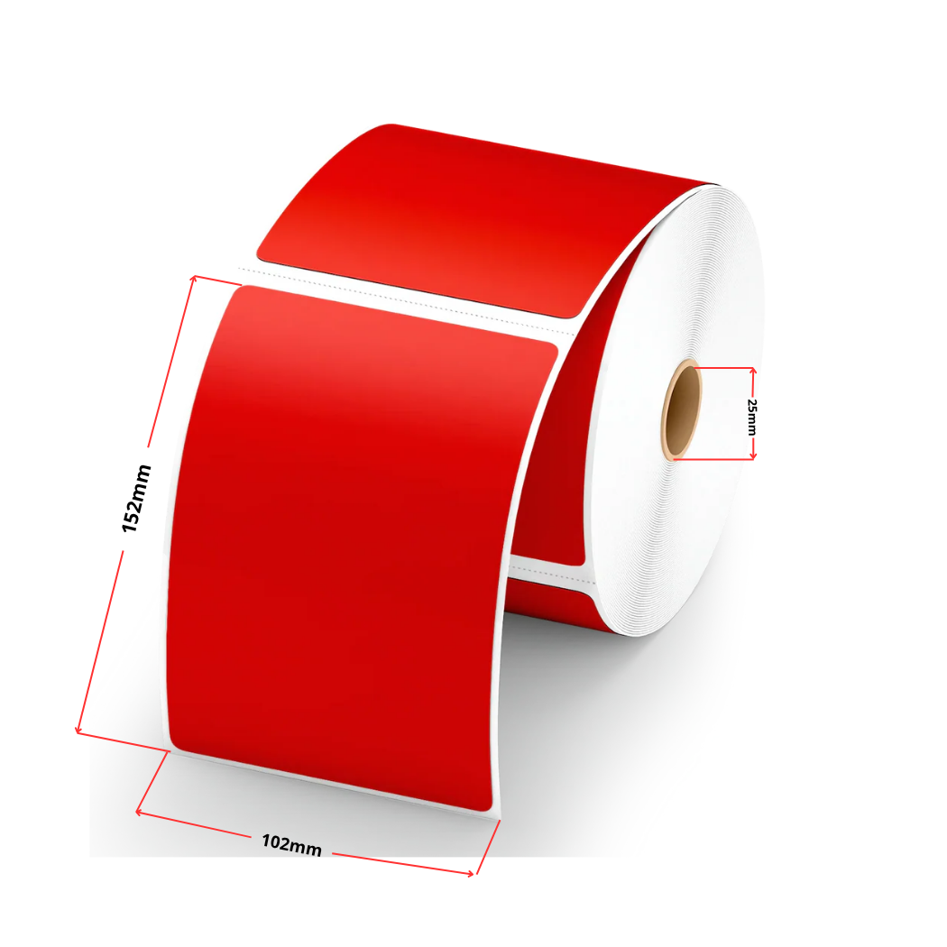 Zebra 800264-605 termoetiketid 102 × 152 mm, punane – analoog
