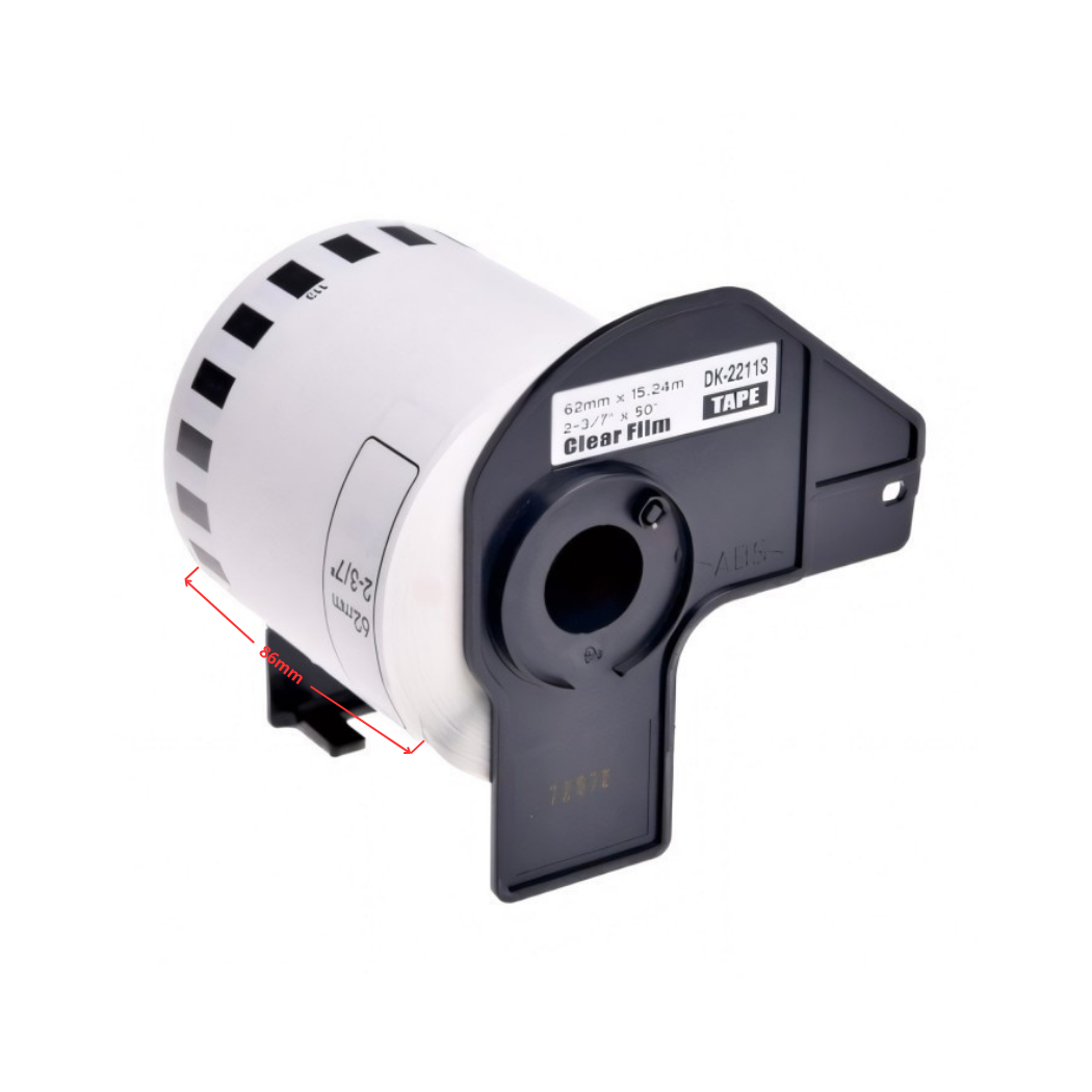 Brother DK-22113 termoetiketid 62 mm (pidev rull), läbipaistev – analoog