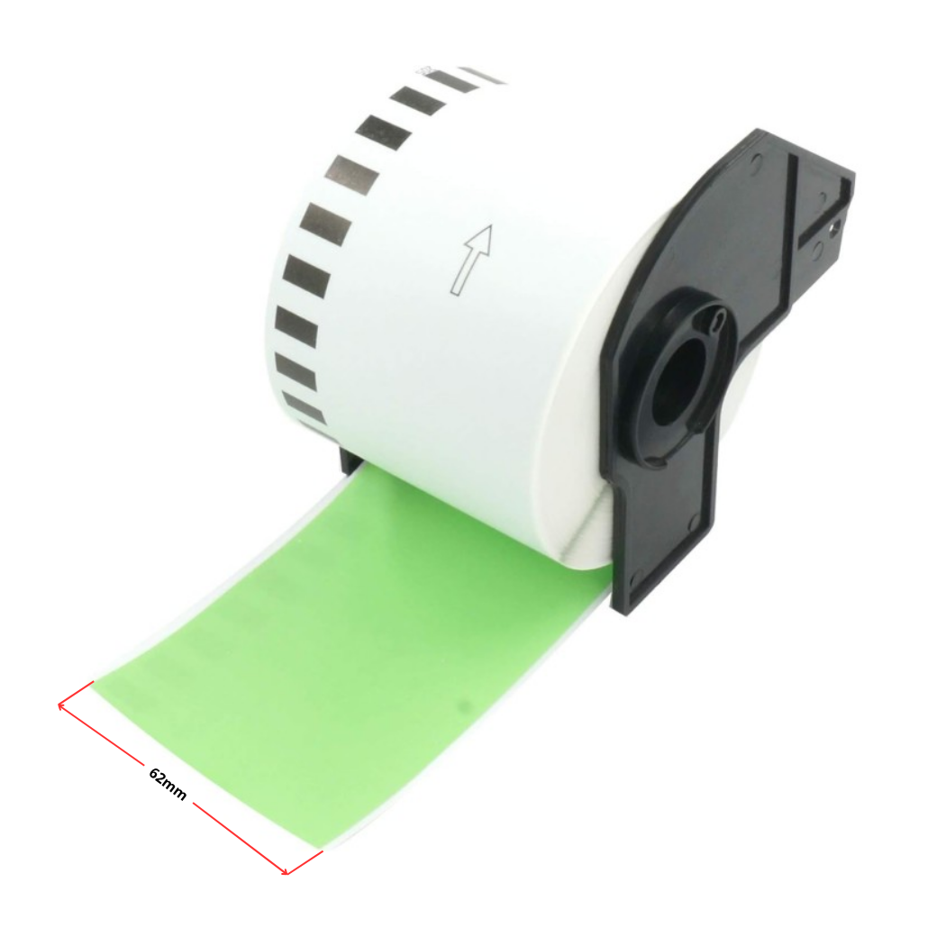 Brother DK-22205 termoetiketid 62 mm (pidev rull), roheline – analoog