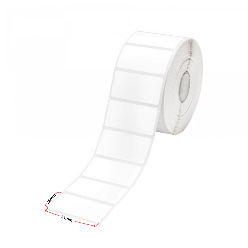 Brother RD-S05E1 termoetiketid 26 × 51 mm, valge – analoog