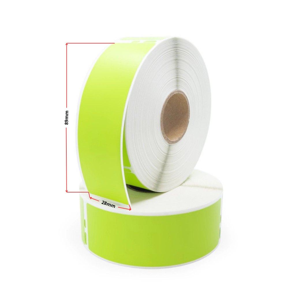 Dymo 99010 (S0722370) termoetiketid 28 × 89 mm, roheline – analoog