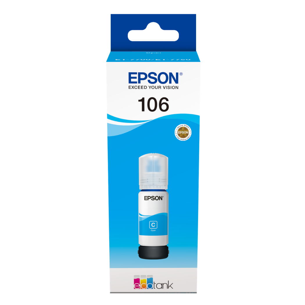 Epson 106 (C13T00R240) tsüaan originaaltint 70ml