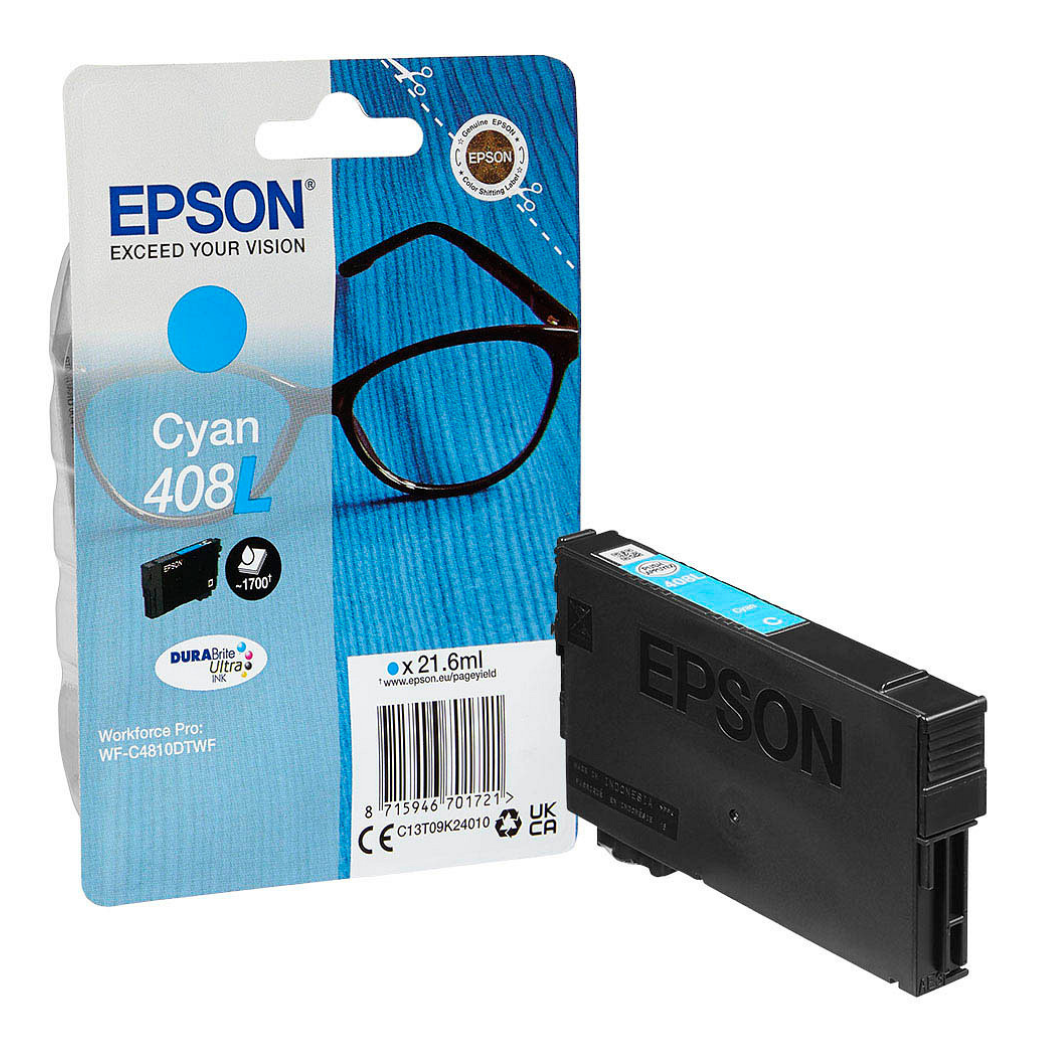 Epson 408L (C13T09K24010) tsüaan suuremahuline originaaltint