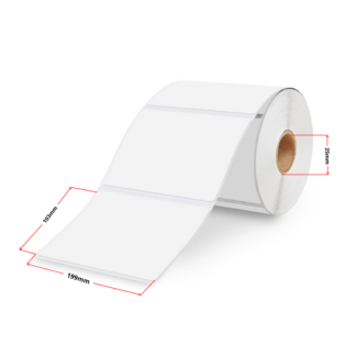 Termoetiketid 103 × 199 mm (250 tk), valge – analoog