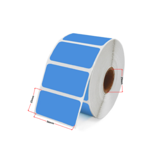 Termoetiketid 25 × 56 mm (1000 tk), sinine – analoog