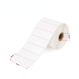 Termoetiketid 26 × 76 mm (1900 tk), valge – analoog