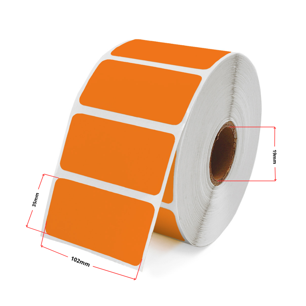 Termoetiketid 35 × 52 mm, oranž – analoog