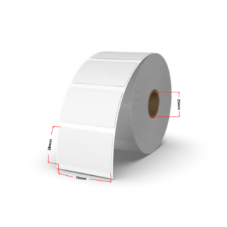 Termoetiketid 38 × 76 mm (810 tk), valge – analoog