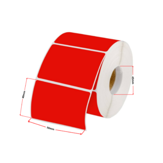 Termoetiketid 40 × 50 mm (1000 tk), punane – analoog