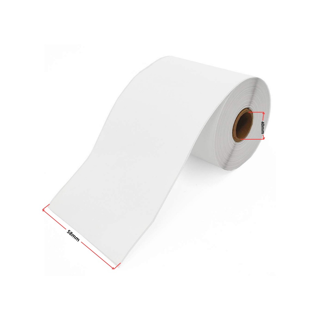 Termoetiketid 58 mm (pidev rull), valge – analoog