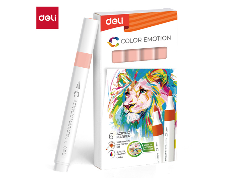 Akrüülmarker DELI 145 pearl pink