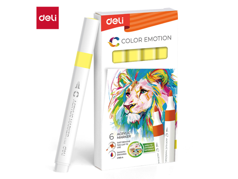 Akrüülmarker DELI 20 canary yellow