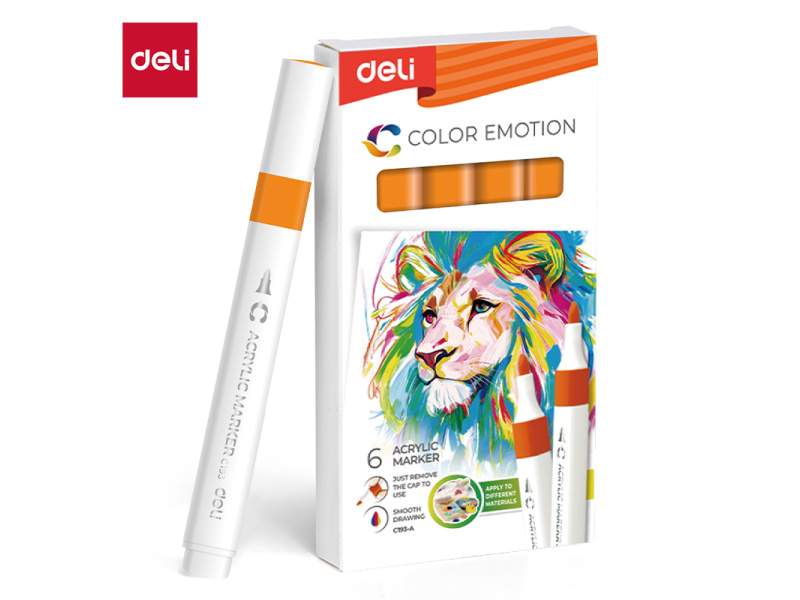 Akrüülmarker DELI 23 orange