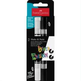 Akrüülmarker Faber-Castell Black Edition 2-värvi must-valge