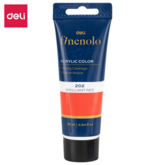 Akrüülvärv DELI Finenolo 75ml, briljant punane