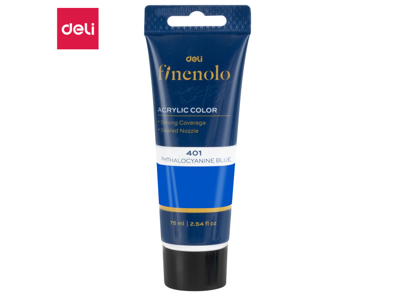 Akrüülvärv DELI Finenolo 75ml, ftalotsüaniini sinine (tumesinine)