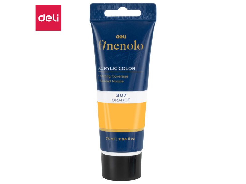 Akrüülvärv DELI Finenolo 75ml, oranž