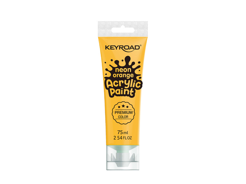 Akrüülvärv Keyroad 75ml, neoon oranž