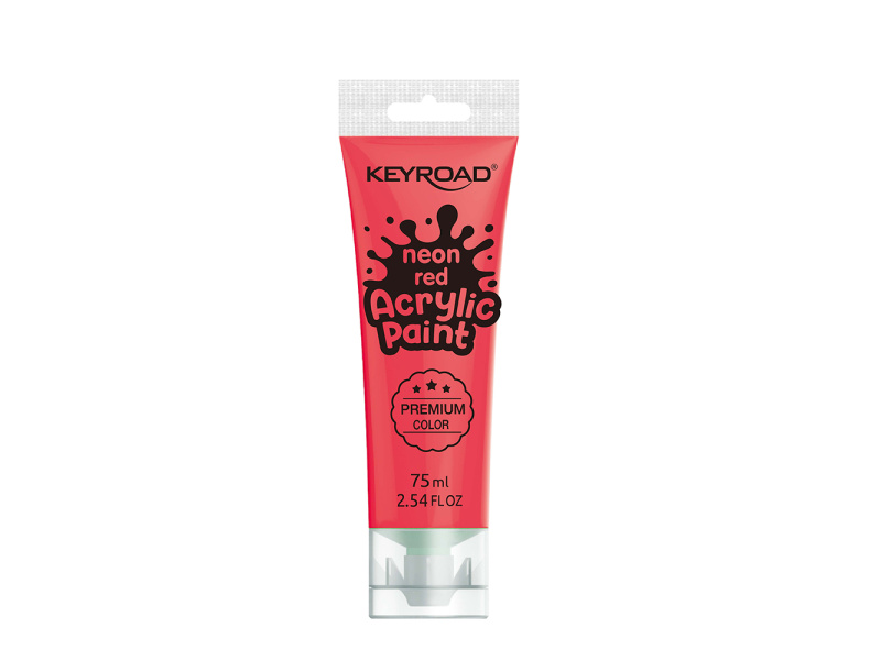 Akrüülvärv Keyroad 75ml, neoon punane