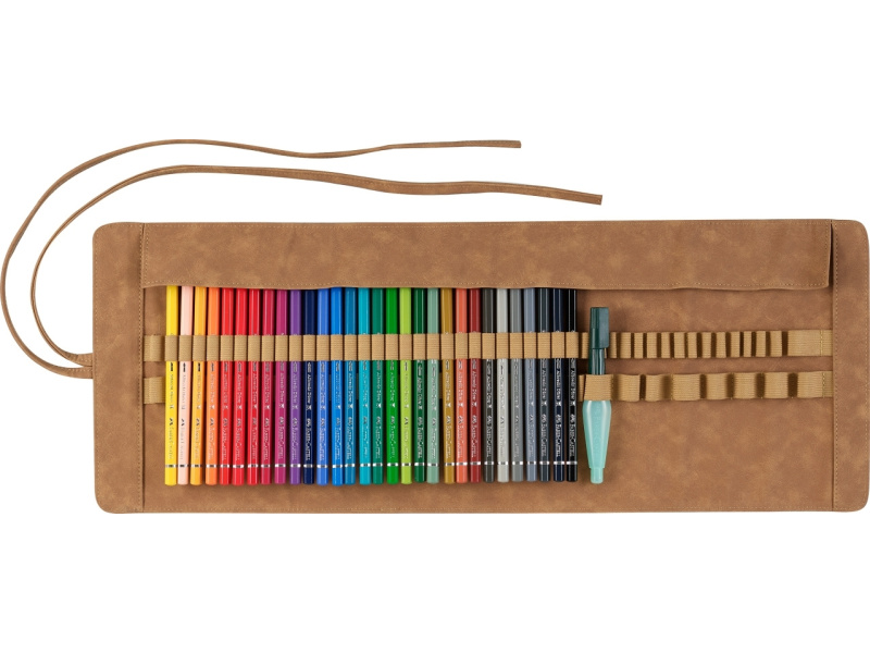 Akvarell-kunstipliiatsid Faber-Castell Albrecht Dürer 30 värvi nahk pinalis - Pilt 2