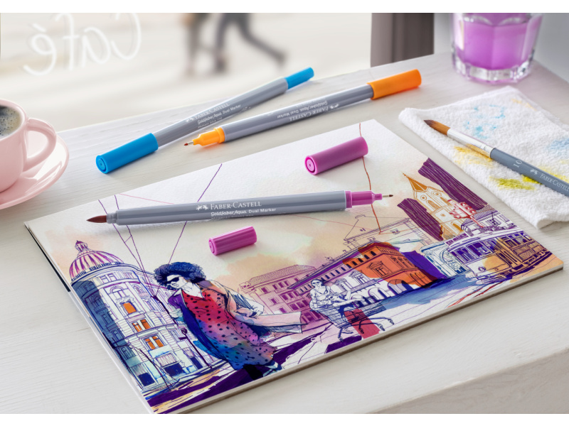 Akvarellimarker Faber-Castell Gofa Aqua 12-värvi - Pilt 2