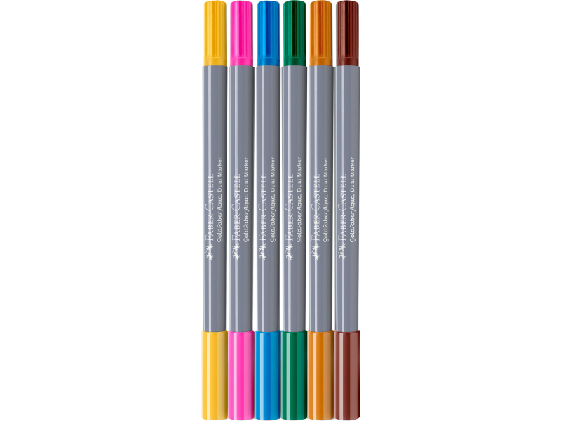 Akvarellimarker Faber-Castell Gofa Aqua 6-värvi fantaasia Coconut - Pilt 2