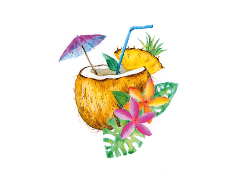 Akvarellimarker Faber-Castell Gofa Aqua 6-värvi fantaasia Coconut - Pilt 4