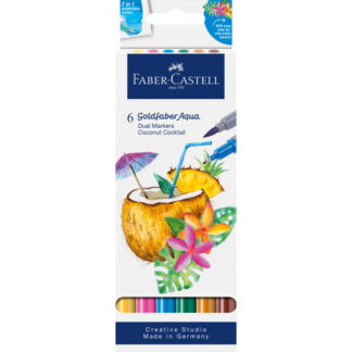 Akvarellimarker Faber-Castell Gofa Aqua 6-värvi fantaasia Coconut