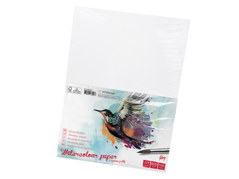 Akvarellipaber A3/220g, lahtised lehed 100L