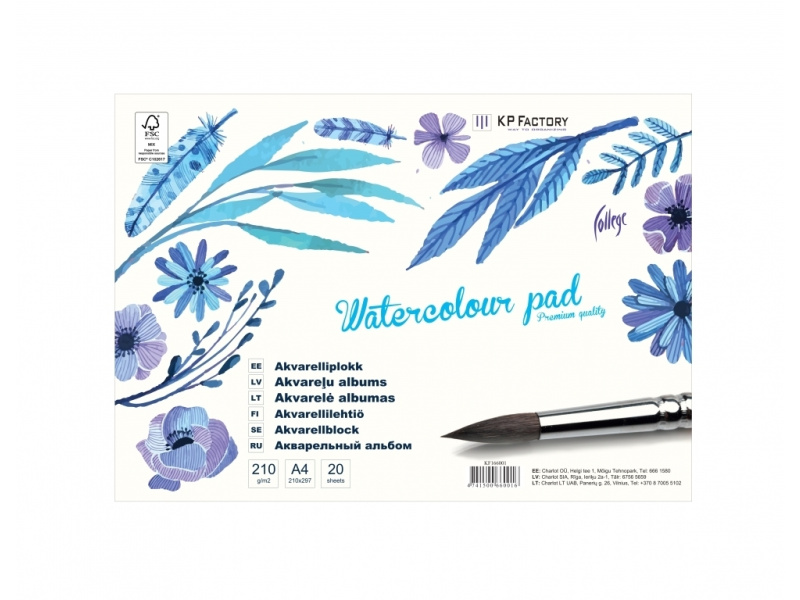 Akvarelliplokk College A4/20L - Pilt 2