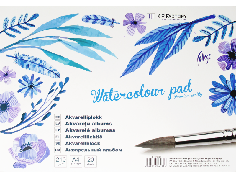 Akvarelliplokk College A4/20L