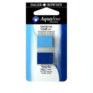 Akvarellküvett Daler-Rowney Aquafine blister komplekt 2tk/pk 12 cobalt blue hue/phthalo blue