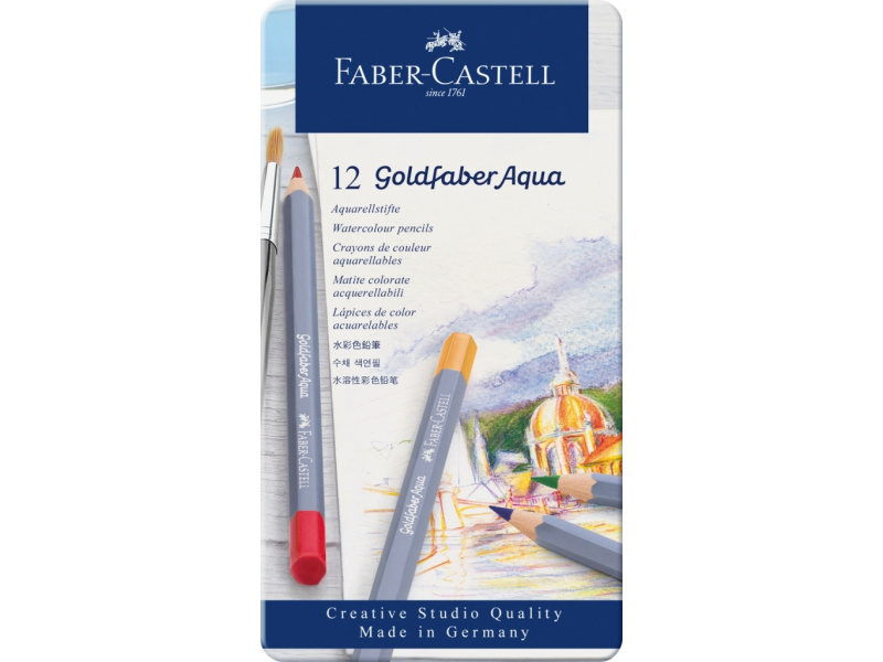 Akvarellpliiatsid Faber-Castell Goldfaber Aqua Creative Studio 12 värvi