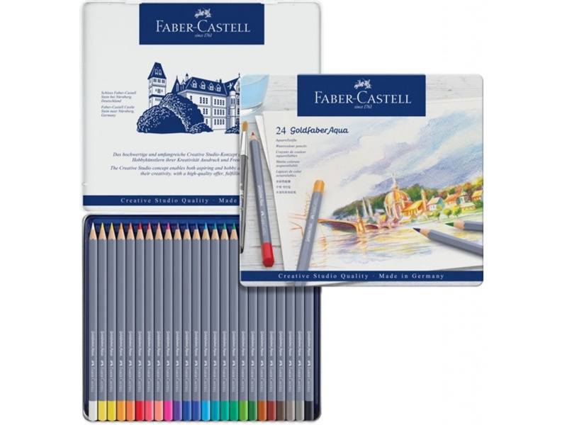 Akvarellpliiatsid Faber-Castell Goldfaber Aqua Creative Studio 24 värvi