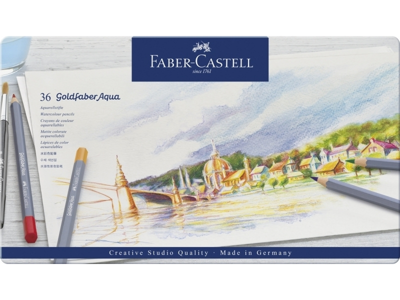 Akvarellpliiatsid Faber-Castell Goldfaber Aqua Creative Studio 36 värvi
