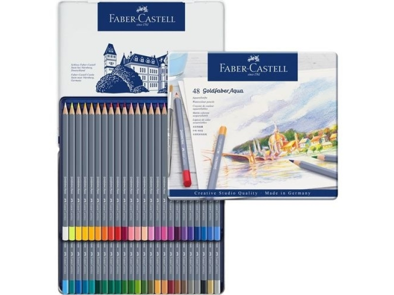 Akvarellpliiatsid Faber-Castell Goldfaber Aqua Creative Studio 48 värvi