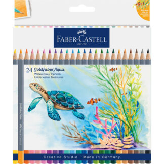 Akvarellpliiatsid Faber-Castell GoldFaber Aqua karbis 24 tk