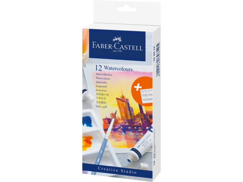 Akvarellvärv Faber-Castell 12 värvi 9ml