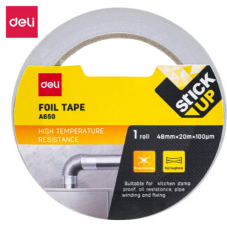 Alumiiniumteip DELI 48mm x20m 100mic hall