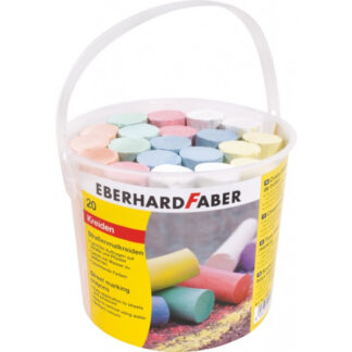 Asfaldikriit EberhardFaber 20tk/pk ümar värviline
